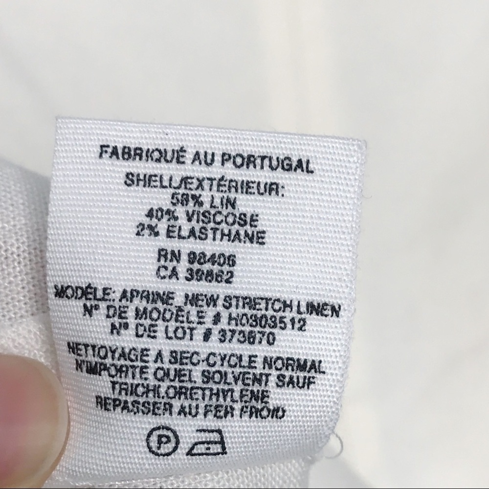 Theory Aprine Stretch Linen Off The Shoulder Top S - Picture 8 of 8